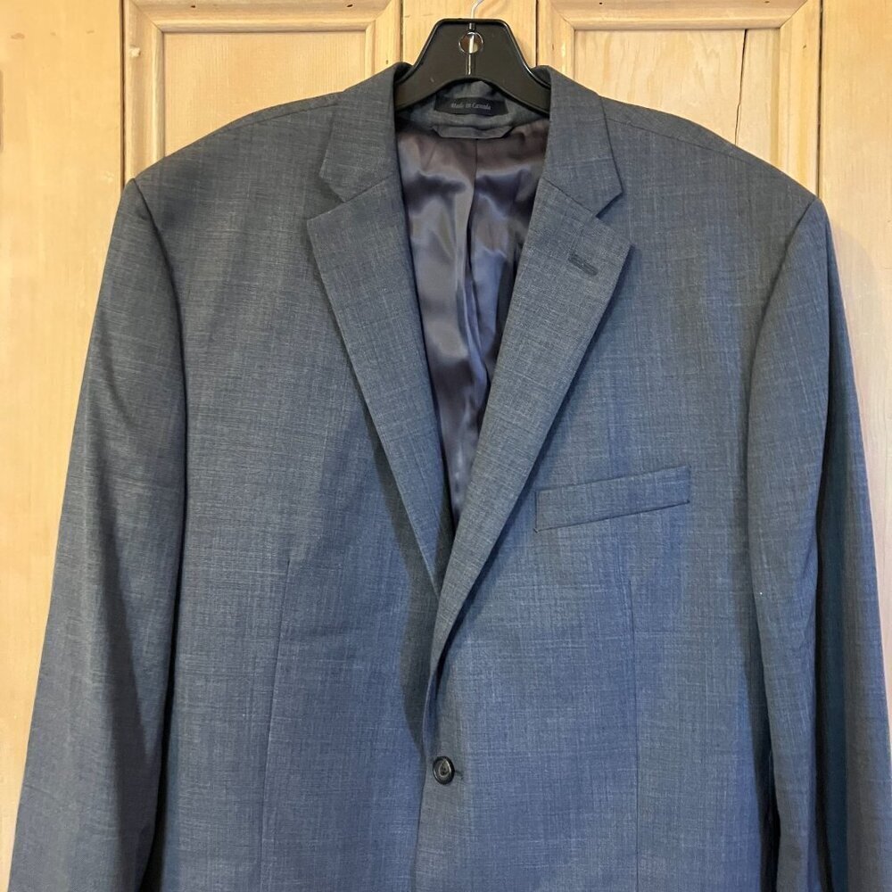 Lauren Ralph Lauren Mens 100% Wool Canada Blazer Jacket Size 48l Gray Fa Exc